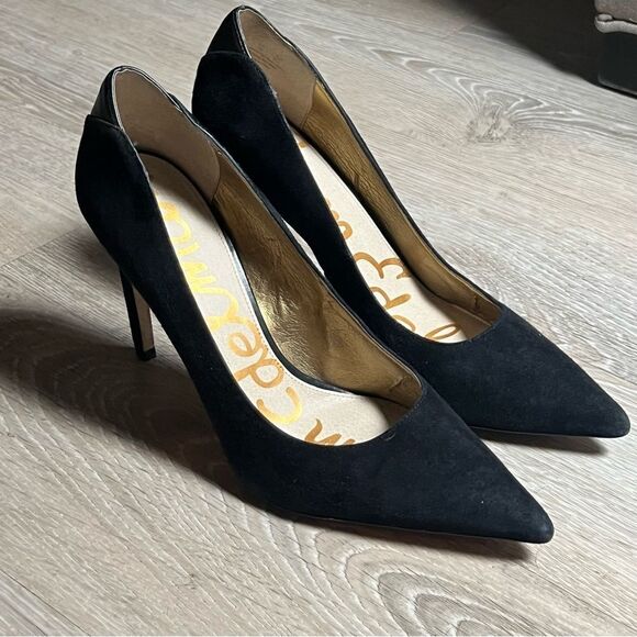 Sam Edelman Dea Black suede Pointed Toe High Heel 10 - Picture 4 of 10